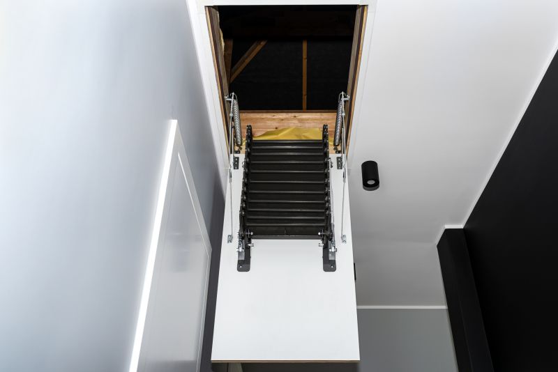 Metal Attic Stairs Setup